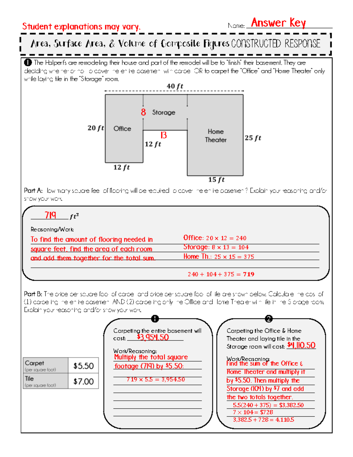 Area Surface Area Volumeof Composite Figures ans-1 - ©2021 The Math ...