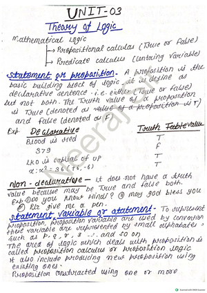 Dstl unit 4 - It's handwritten notes of algebric structure - FRIDAY ...