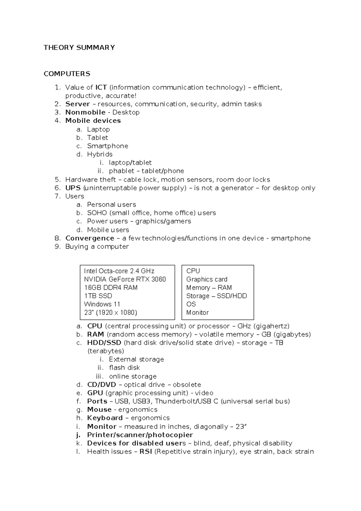 Gr12-CAT-Study Guide: Summaries for Computer Applications Tech - Studocu
