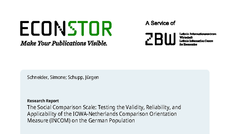 DIW Data Documentation 55: Validity & Reliability of INCOM Scale in ...