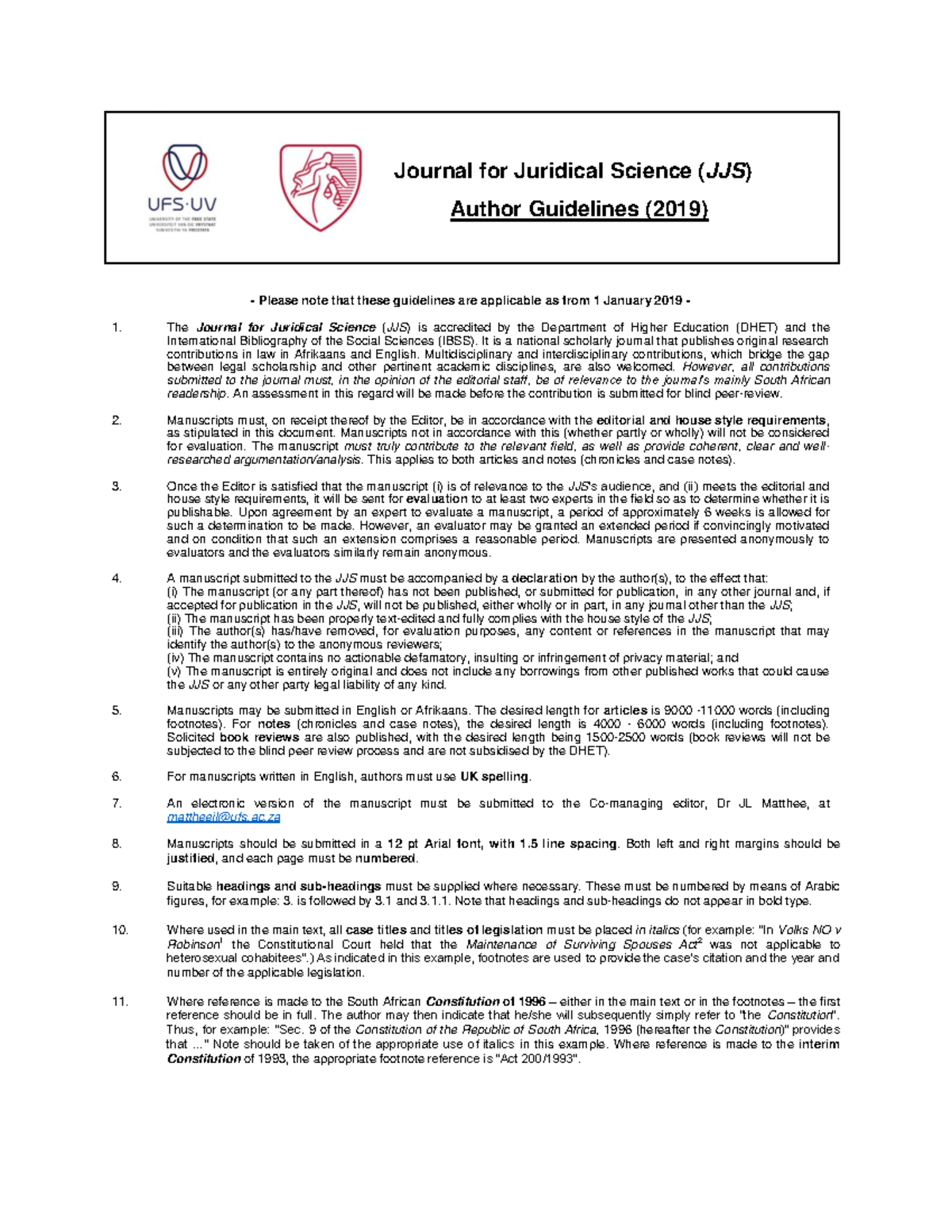 JJS Author Guidelines and Referencing Style (Updated 2020) - Studocu