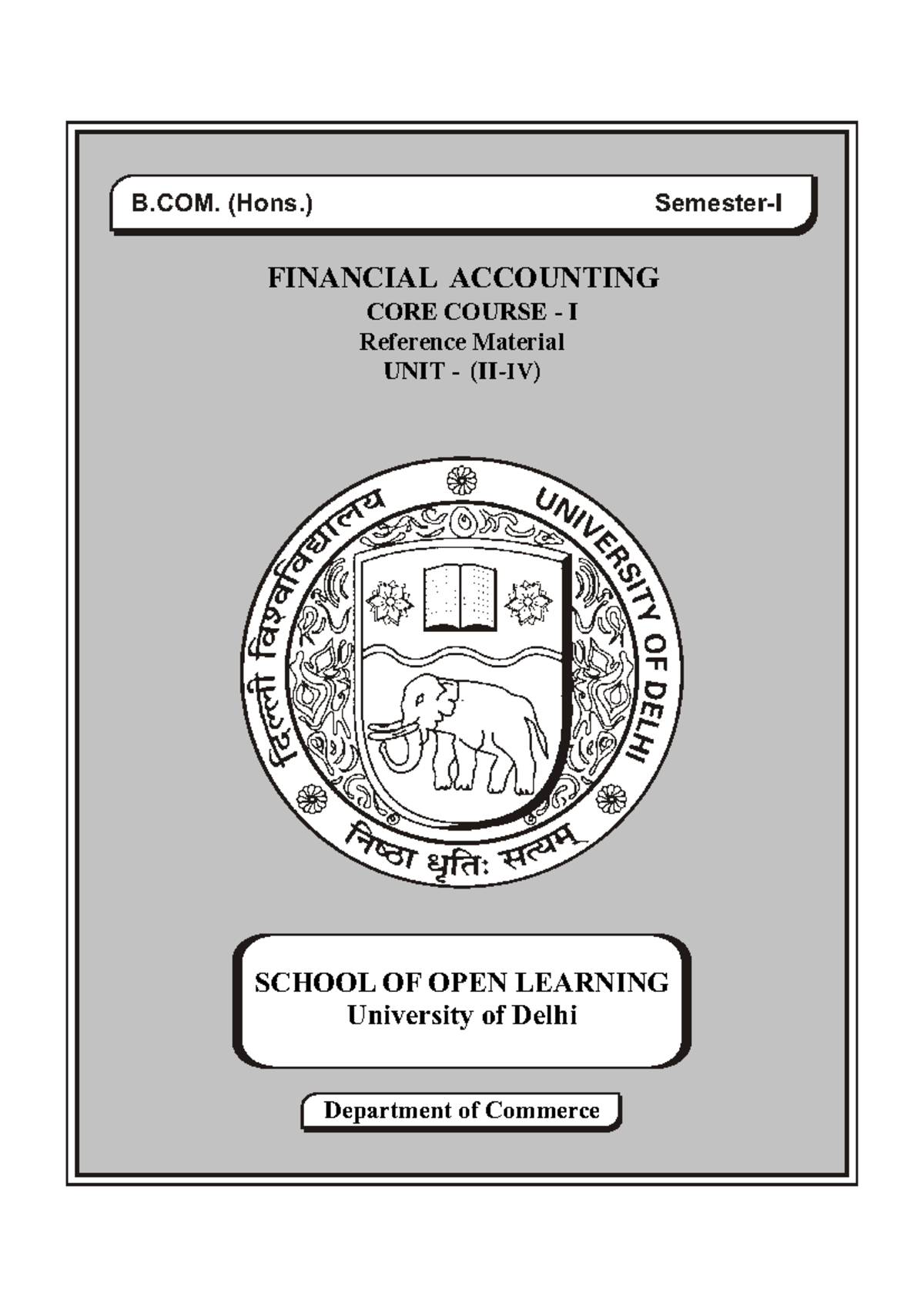 FA UNIT -II-IV: Financial Accounting - Depreciation & Inventory Methods ...