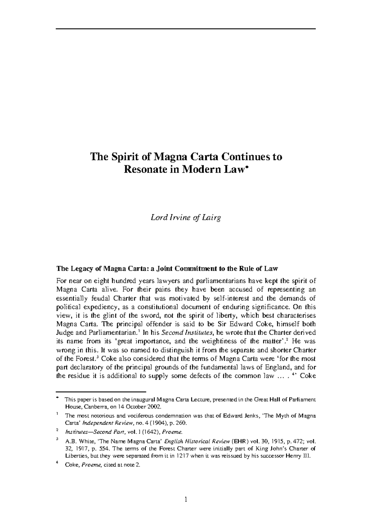 Lairg Magna Carta - law - The Spirit of Magna Carta Continues to ...
