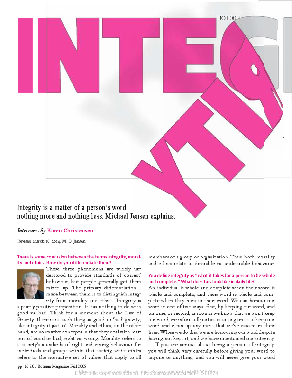 ROT088 W N Integrity: Understanding Its Role in Performance and Trust ...