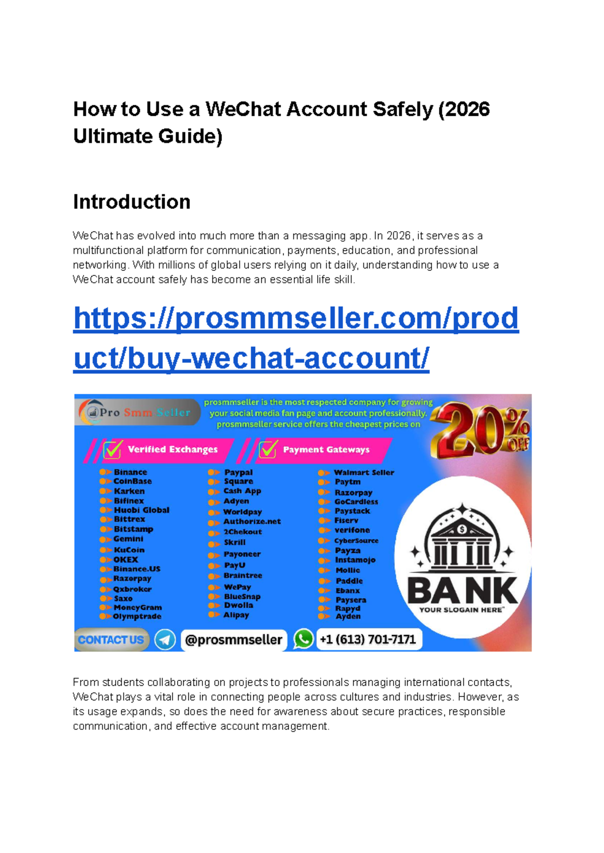 How to Buy a WeChat Account Safely (2026 Guide) - Studocu