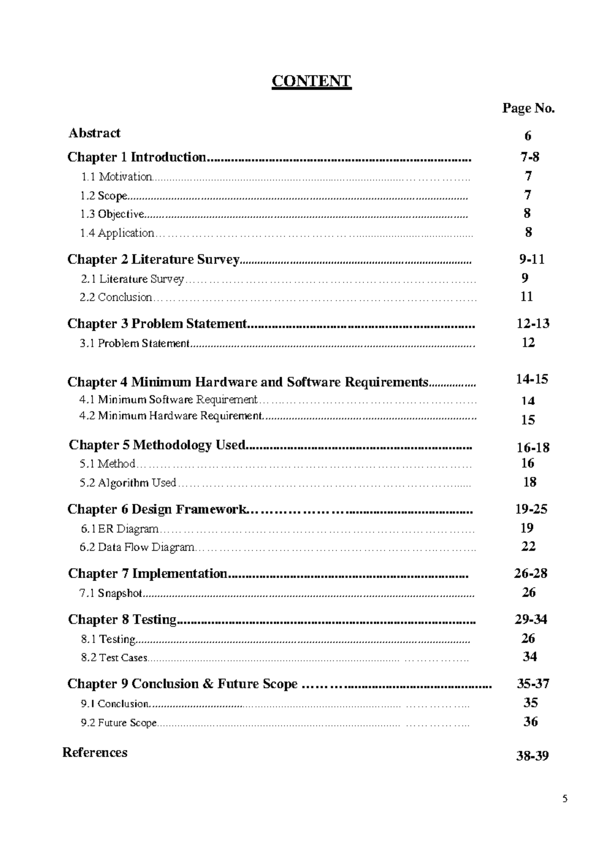 University Project Report: Contents Overview and Structure - Studocu
