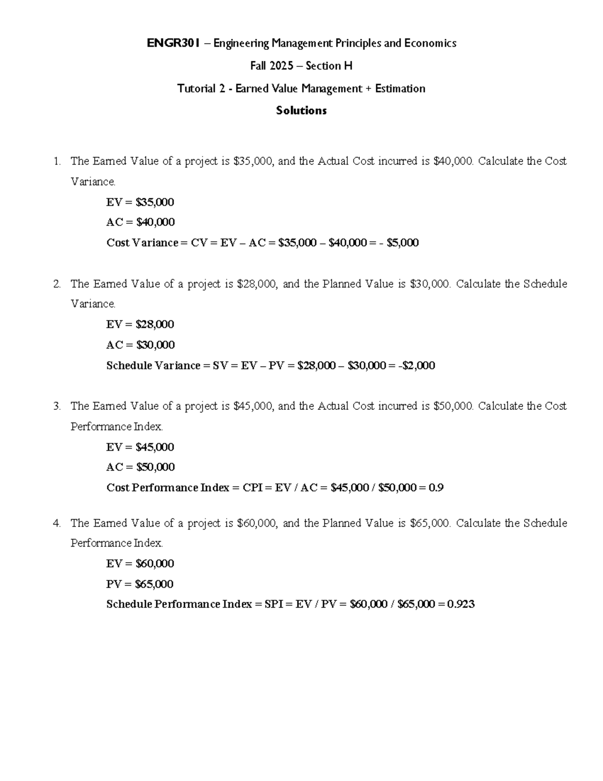 ENGR301 - Fall 2025 (H) - Tutorial 2 - Earned Value Management ...