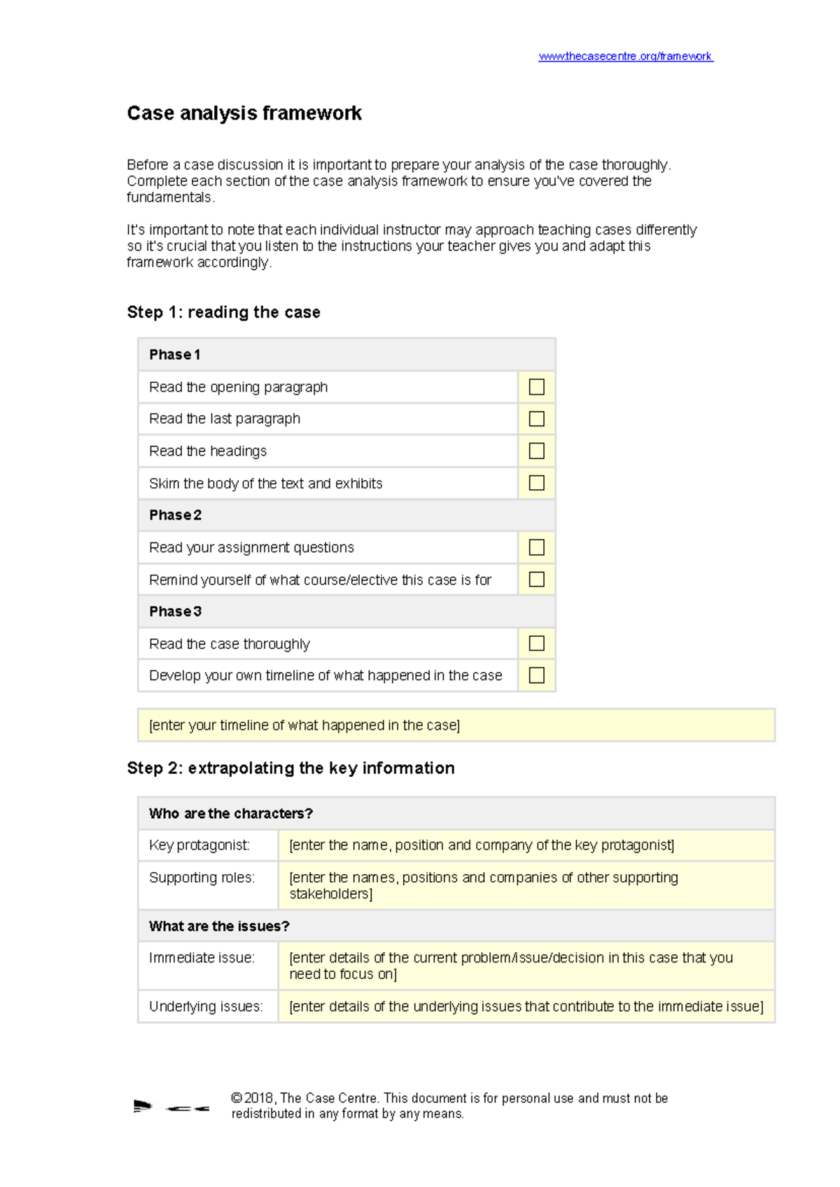 A241 Bkalk 3063- Case Analysis Framework-template - thecasecentre ...
