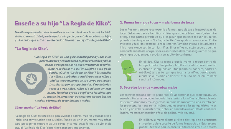 Guía para Padres y Educadores: Protegiendo a Kiko contra el Abuso ...