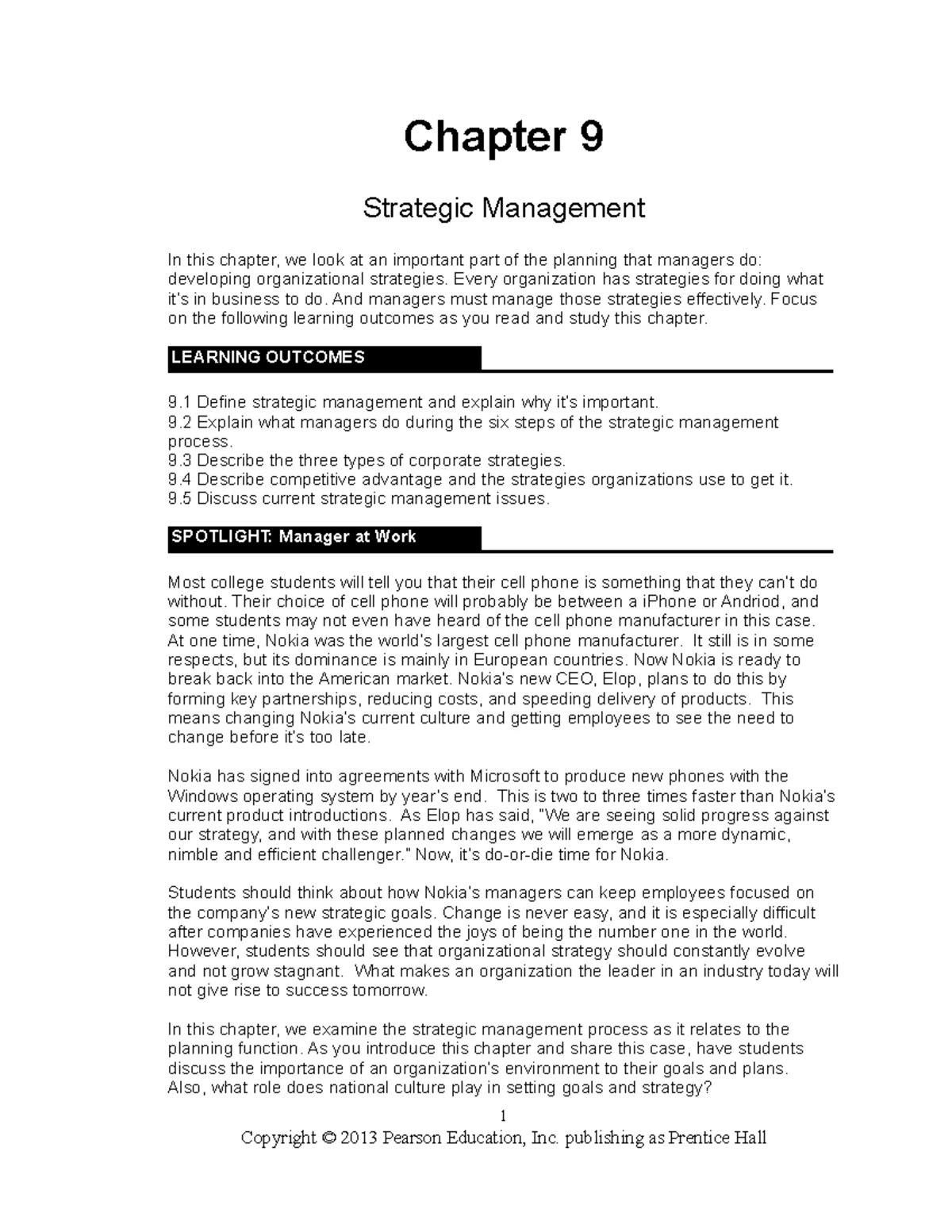 Chapter 01 - Management and Organizations - Chapter 1 Management and ...