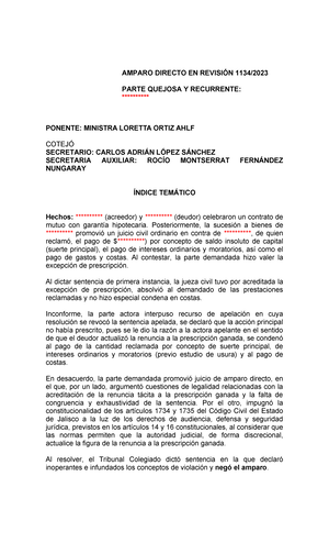 [Solved] En el recurso de queja en el juicio de amparo cul es el plazo ...
