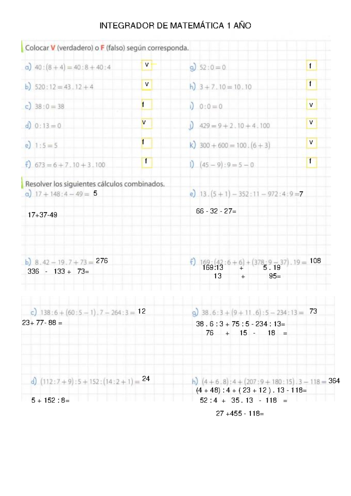 Integrador DE Matematica 1 AÑO - Matemática General y Financiera ...