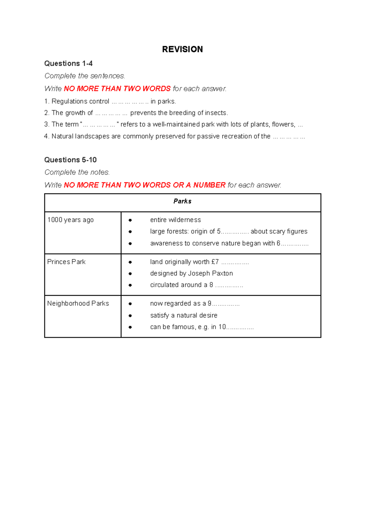 Listening Revision Notes for Exam Preparation - Studocu