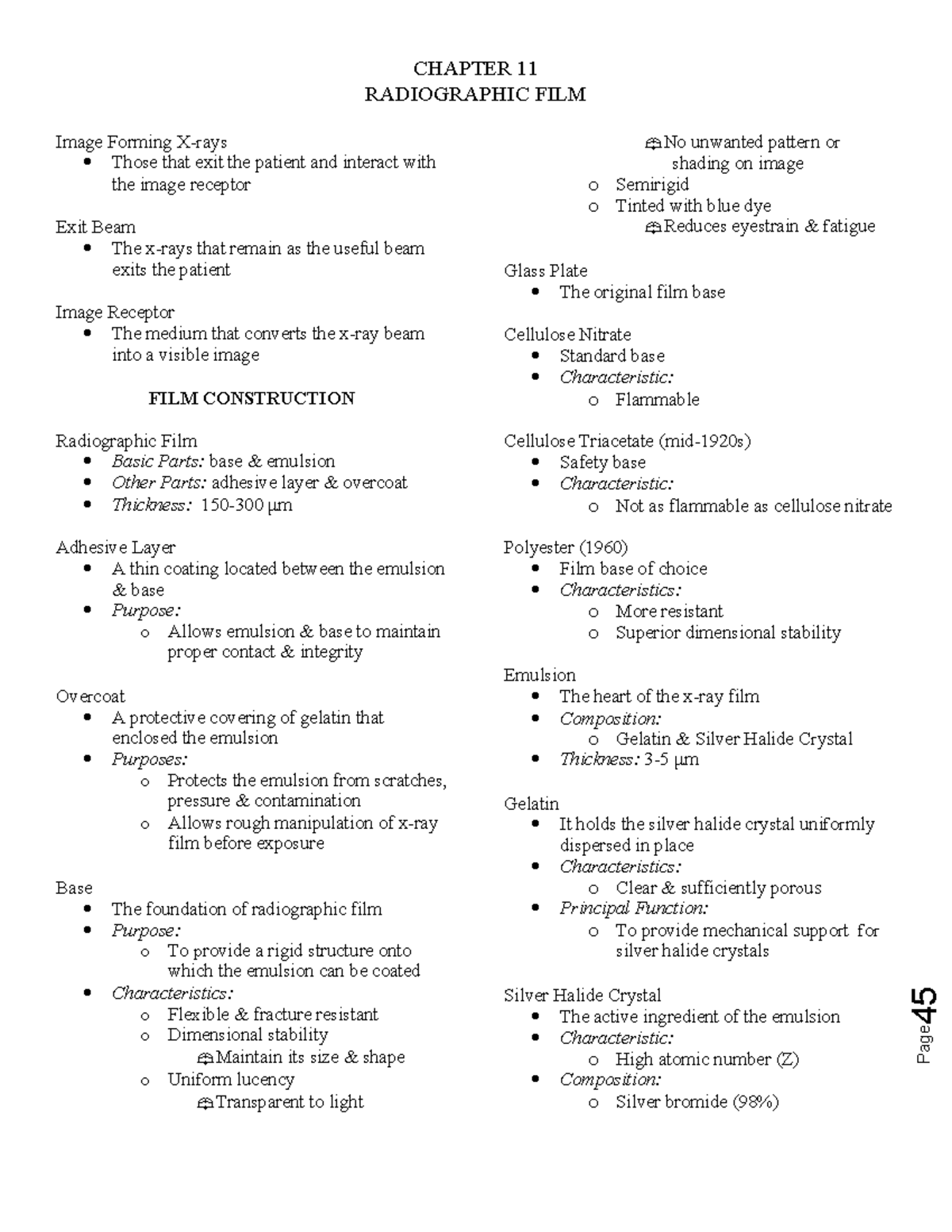 Chapter 11 Radiographic FILM - Page 45 RADIOGRAPHIC FILM Image Forming ...