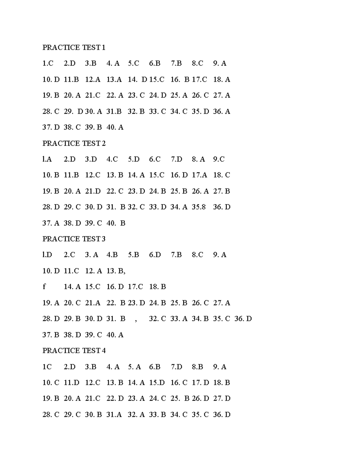 PRACTICE TEST 1 - Tiếng Anh - Studocu