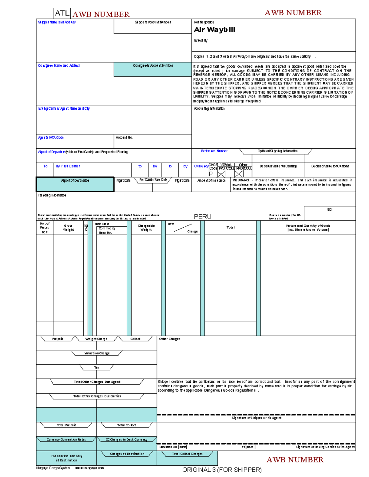 Modelo AWB - rffrvrvr: Air Waybill Template and Guidelines - Studocu