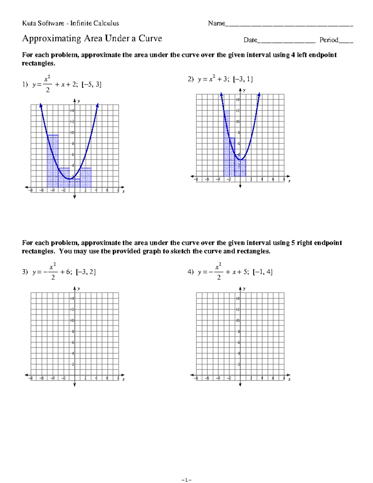 06 - Approximating Area Under Curve - ©F w 2006183 D NK 0 uktOaY LS 9 ...