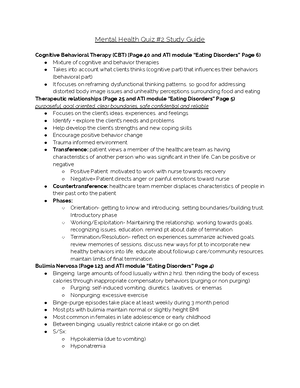 MH Test 2 Study Guide: Psychiatric Emergencies & Suicide Risks - Studocu