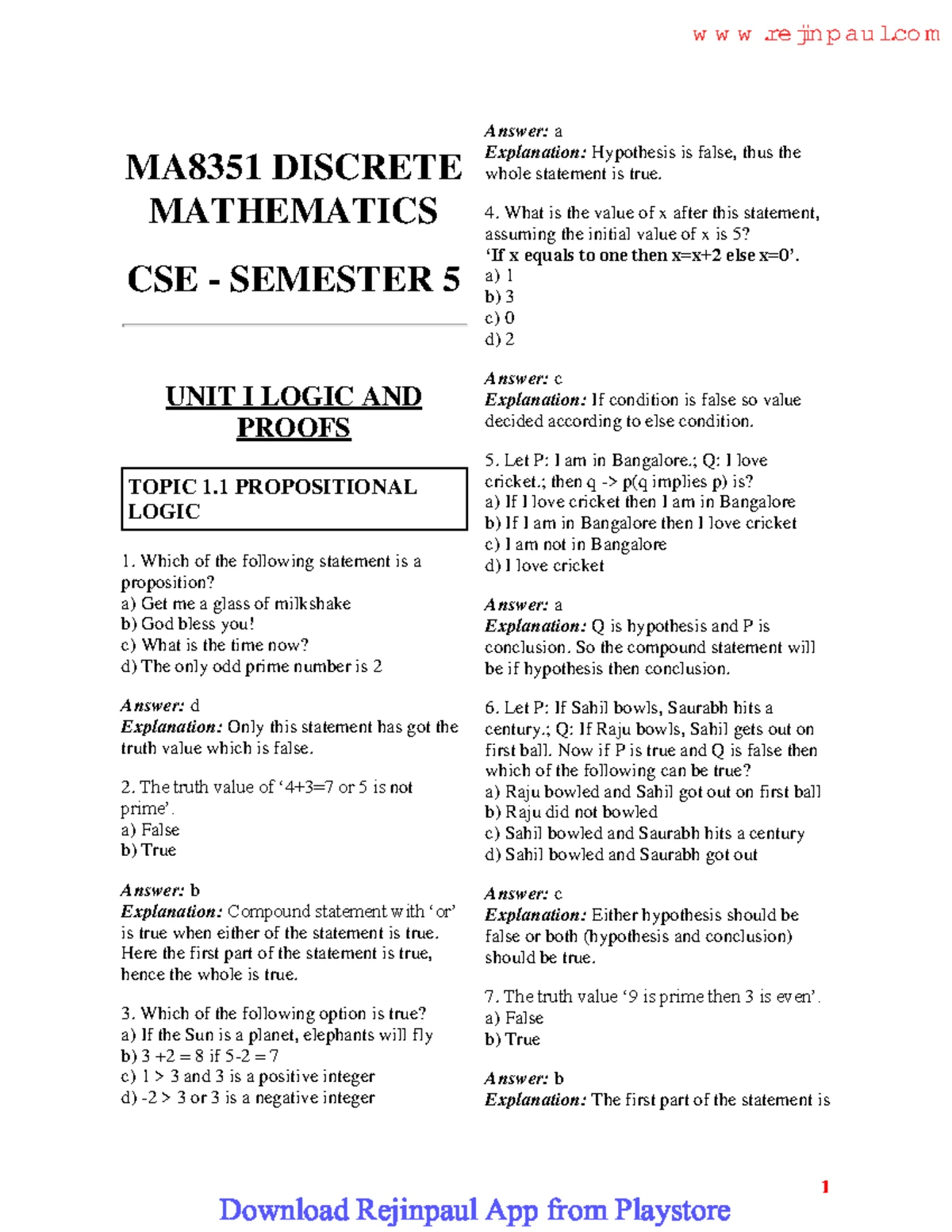 Ex No 16 - exercise questions with answers - Discrete Mathematics - Studocu