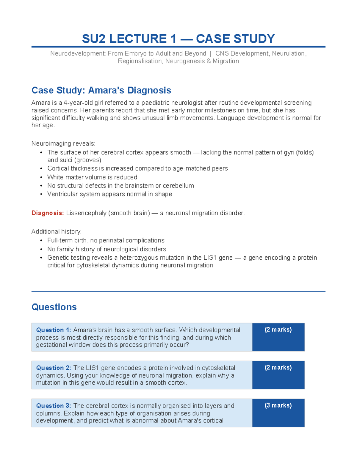 SU2 L1 Case Study: Neurodevelopmental Disorders and Diagnosis Insights ...