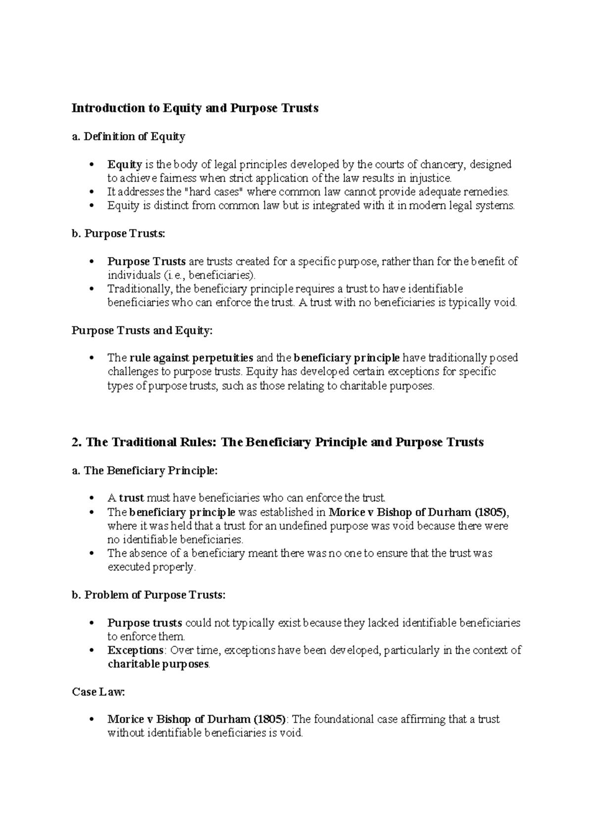 Purpose Trusts and Equity: Understanding Legal Principles and ...