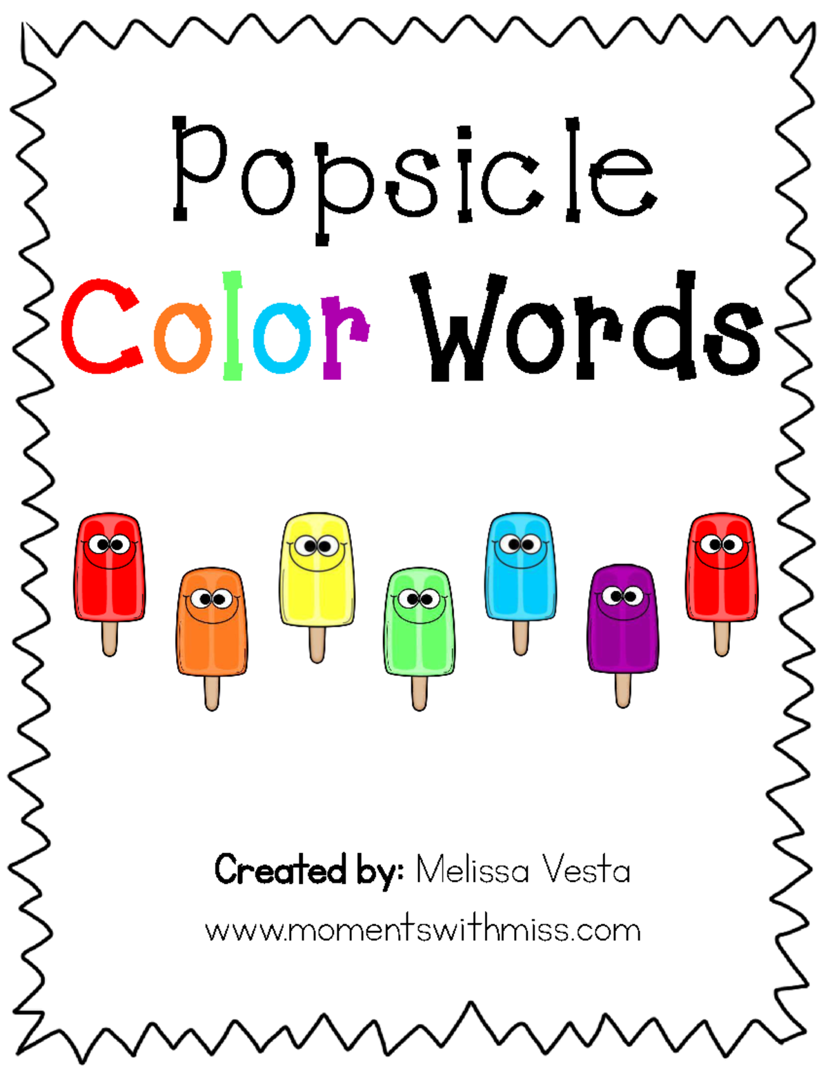 Popsicle-Color-Words - Popsicle Color Words Created by: Melissa Vesta ...