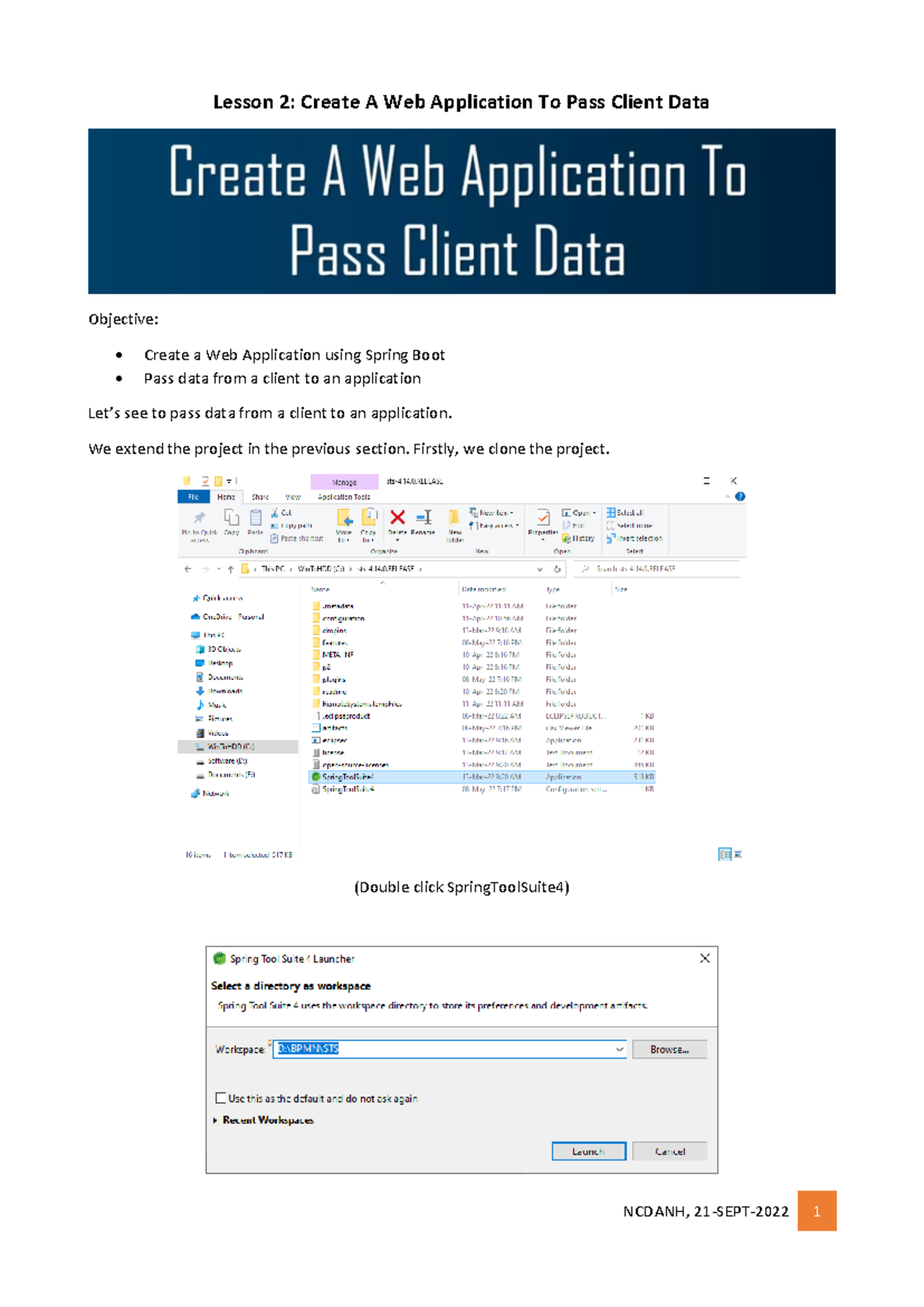 Lesson 2 Create A Web Application To Pass Client Data - Lesson 2 ...