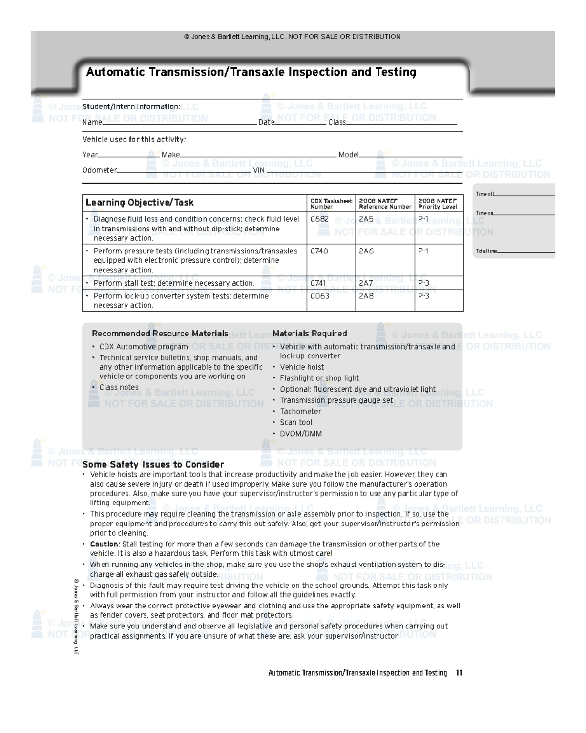 Automatic Inspection and Testing Procedures - C682, C740, C741, C063 ...