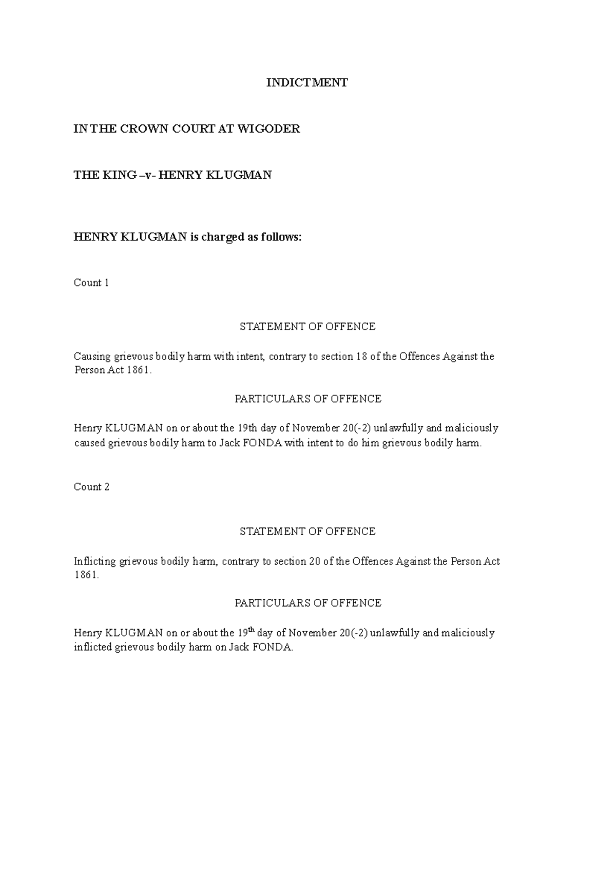 Indictment Cases Overview - TASK 2024 Law Document - Studocu