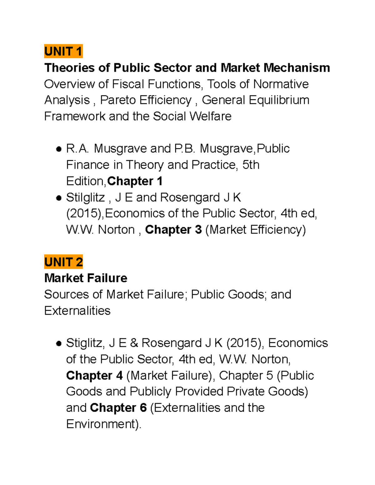 ECON 101: Comprehensive Economics Syllabus Overview and Units - Studocu