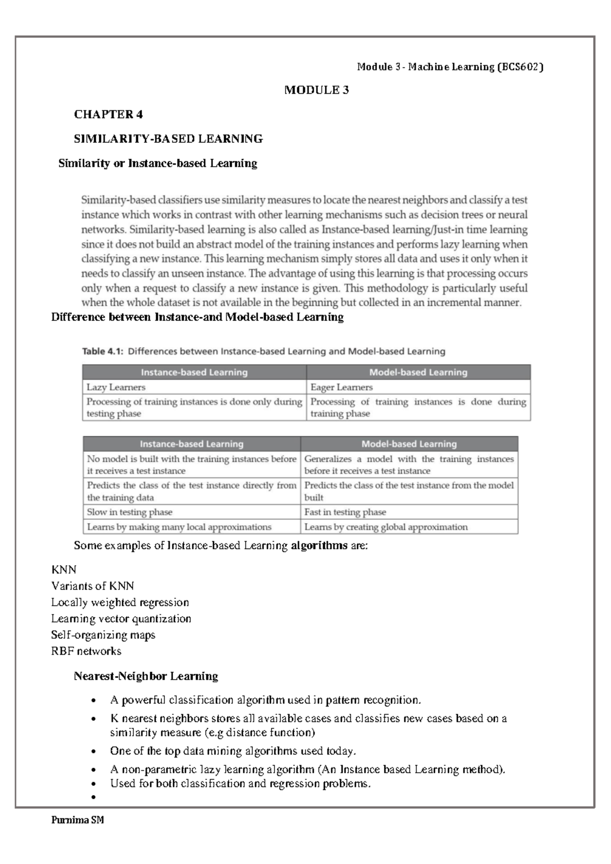 Machine Learning (BCS602) Module 3: Learning Algorithms & Regression ...