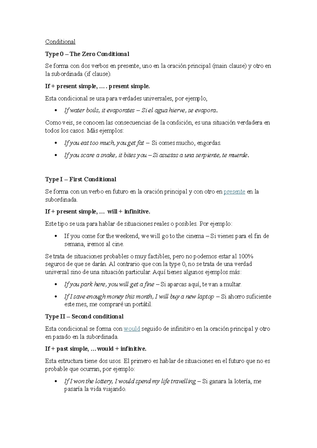 Conditional - ejercicios - Conditional Type 0 – The Zero Conditional Se ...