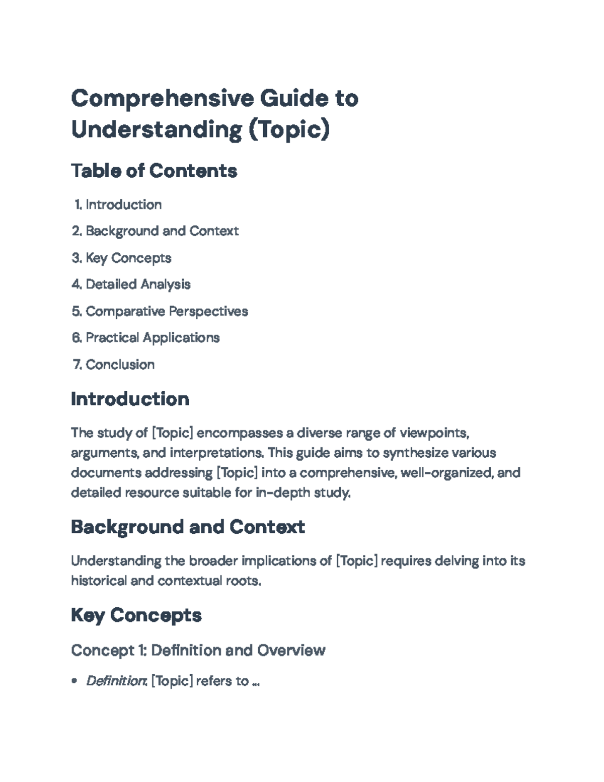 Comprehensive Guide to Understanding [Topic] for Advanced Studies ...