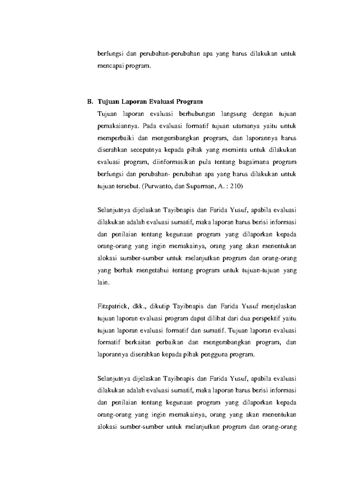 Laporan Evaluasi Program: Tujuan dan Langkah Penyusunannya - Studocu