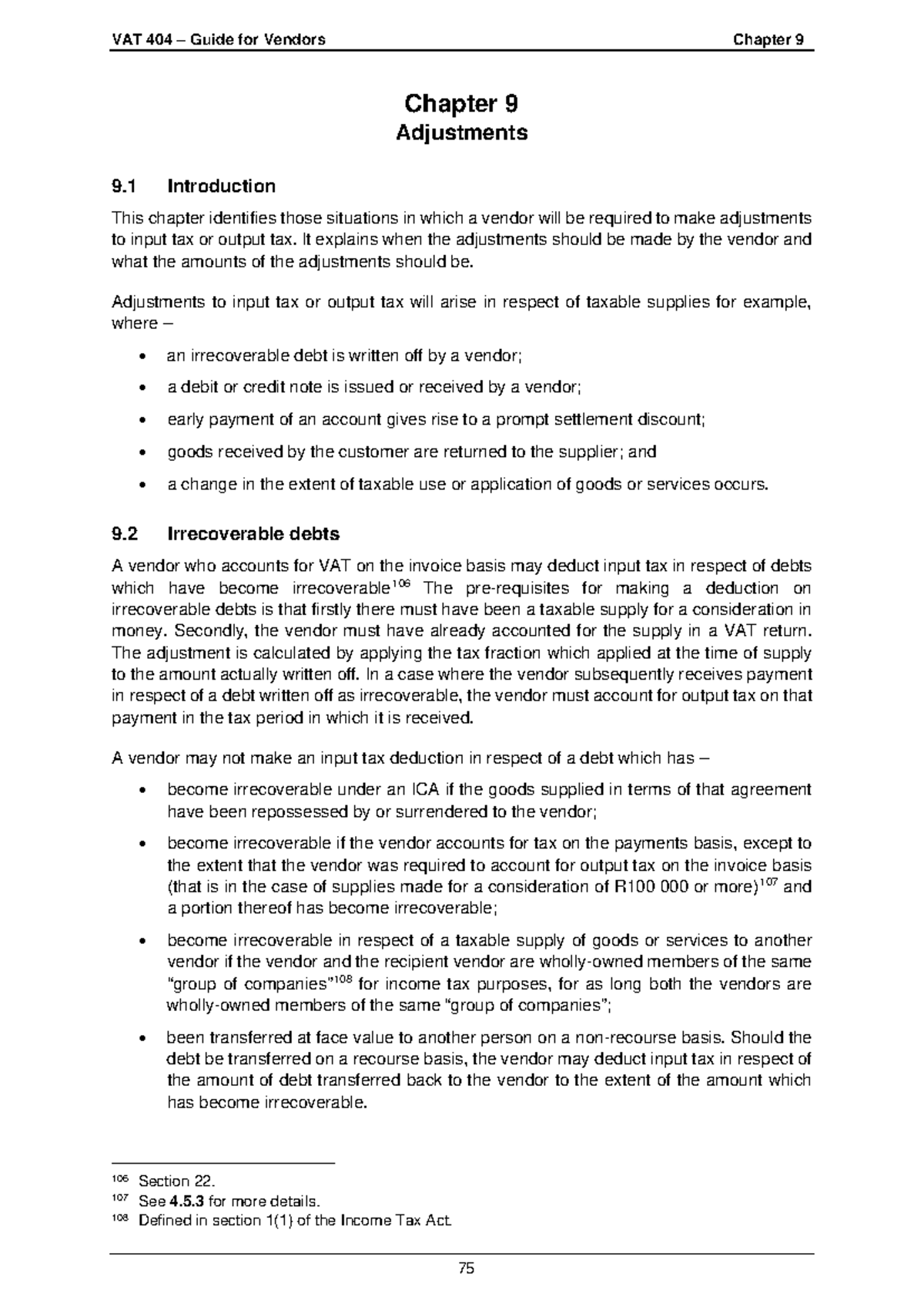 VAT 404 - Chapter 9: Understanding VAT Adjustments and Their ...
