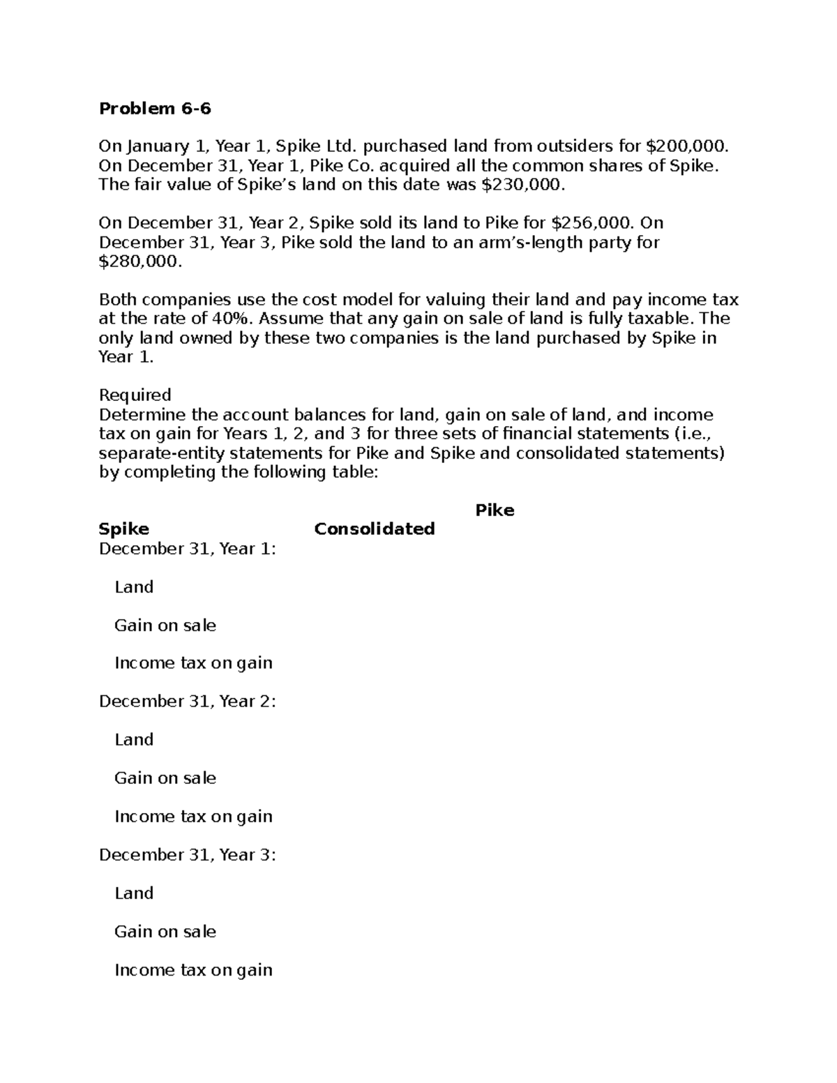 Advanced accounting final exam questions - Problem 6- On January 1 ...