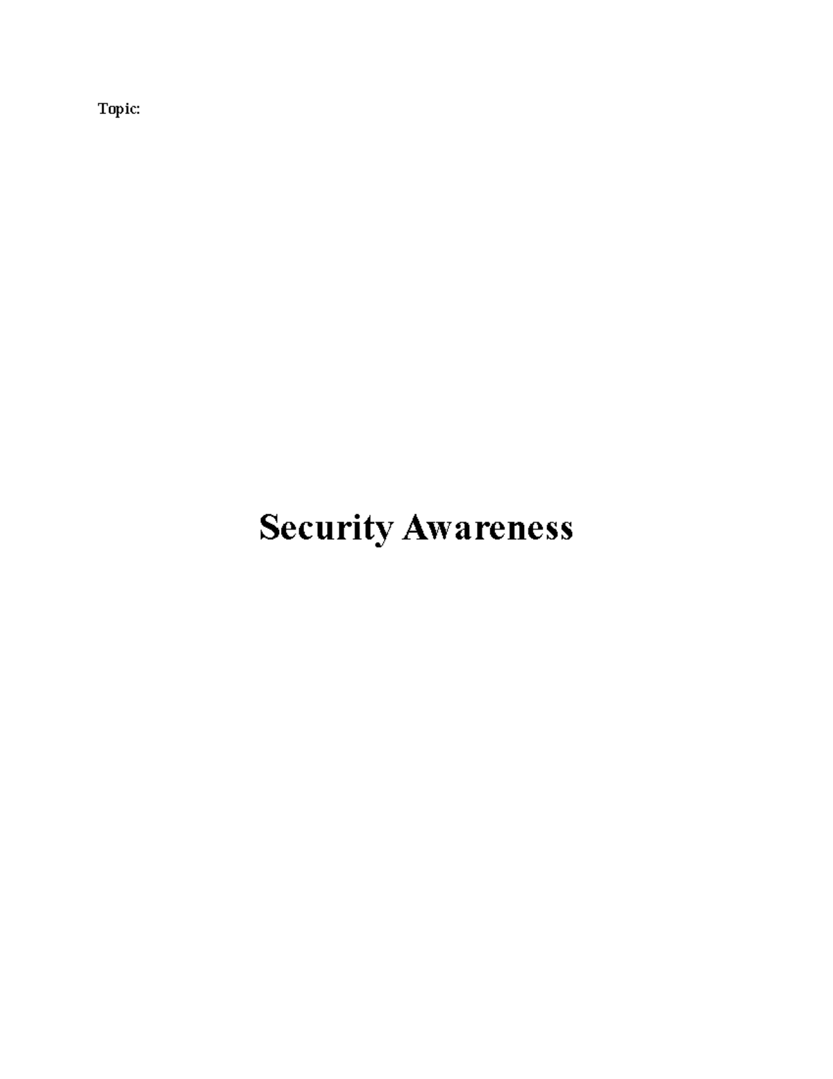 Security Awareness Report: Enhancing Organizational Cybersecurity ...