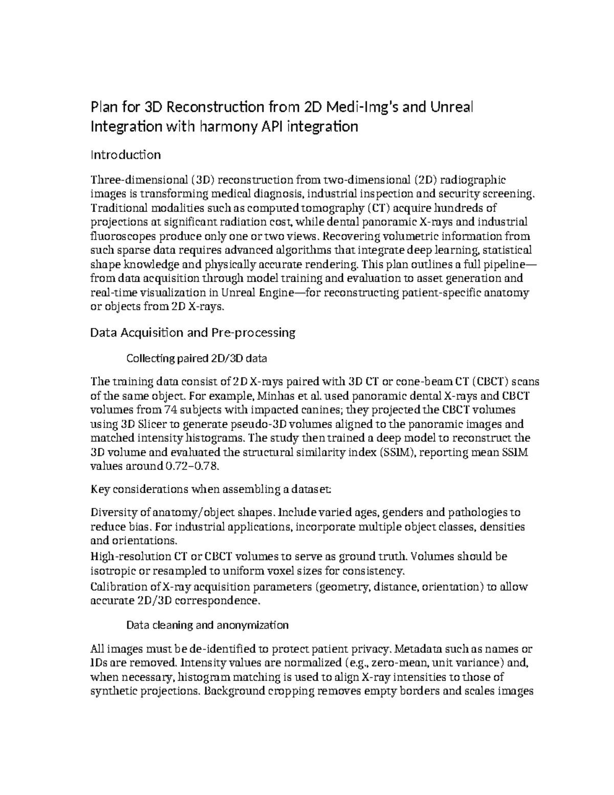 3D Reconstruction from 2D Data: A Comprehensive Plan (3D) - Studocu