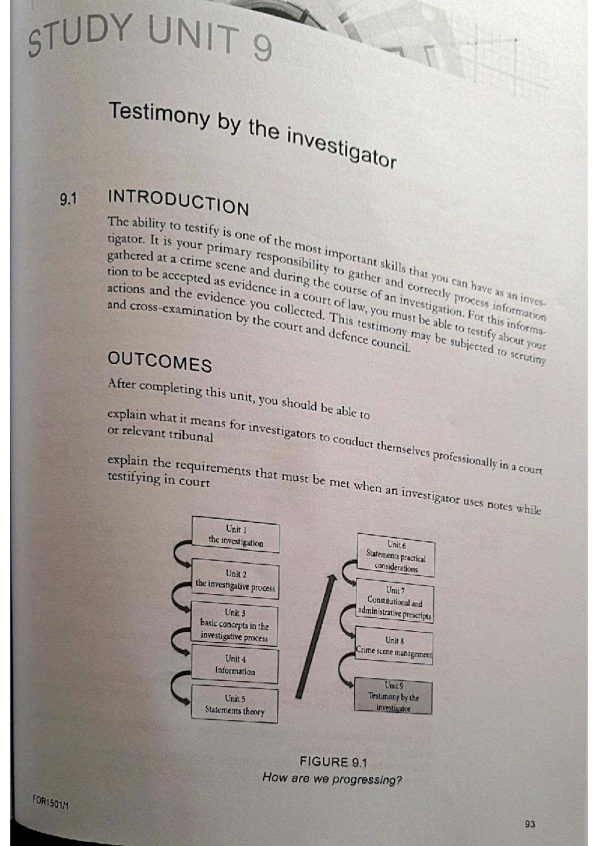Final Exam Study Guide for Course Code [X]: Investigator Testimony ...