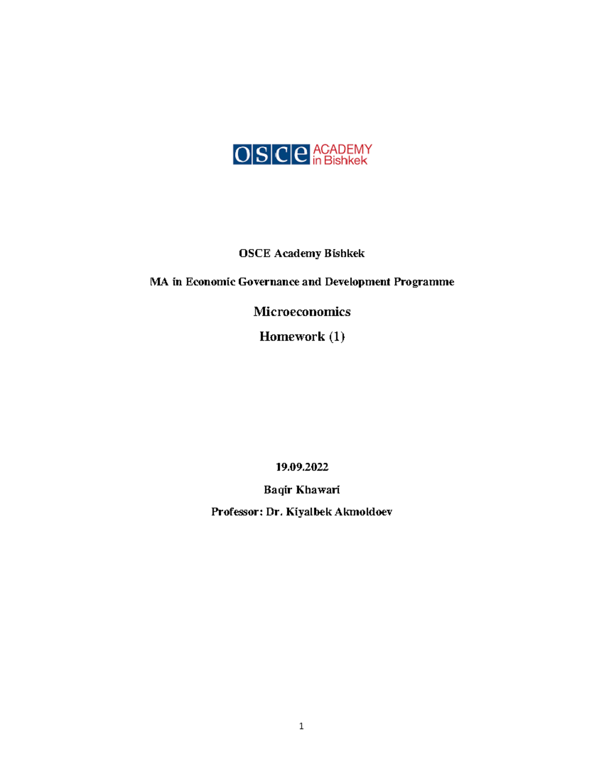 Microeconomics Homework Assignment (MA-ECON-101) – Chapter 1 - Studocu