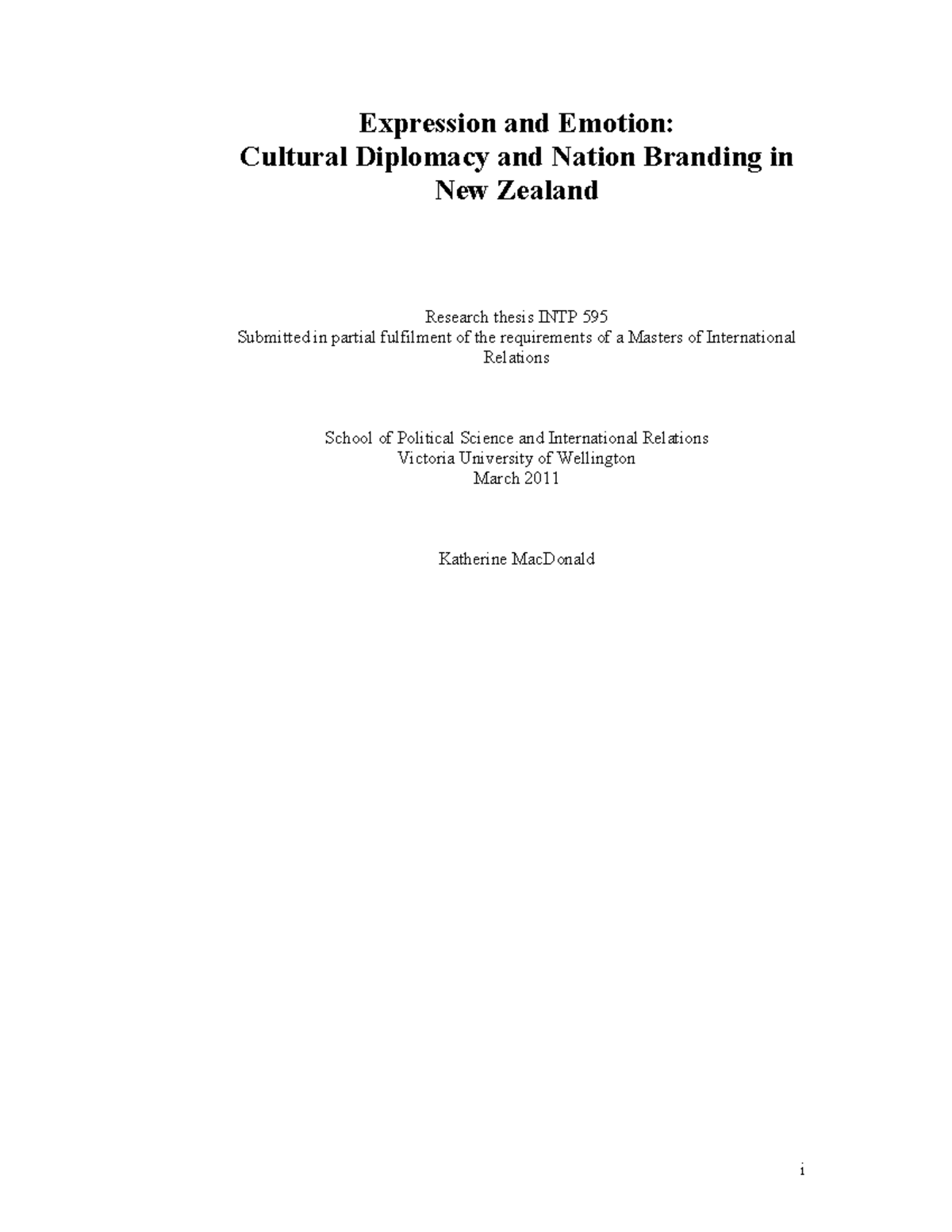 new zealand thesis