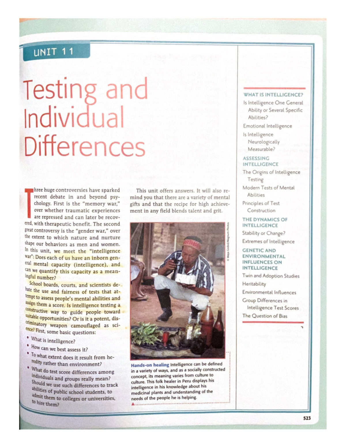 U11 Reading Quiz Pgs (523-531) - UNIT 11 Testing and WHAT IS ...