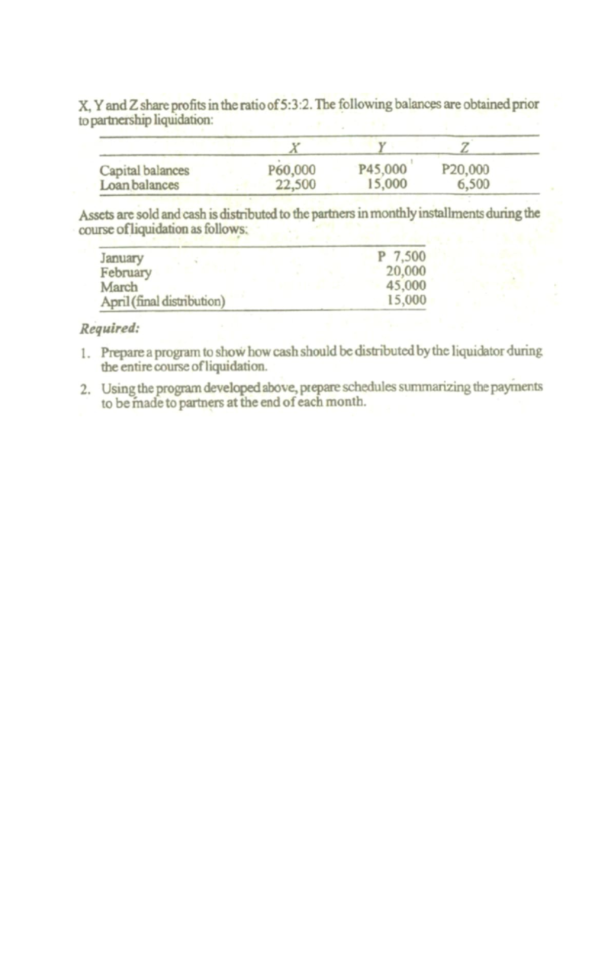 Partnership Liquidation Cash Distribution Program - Doc 3 - Studocu