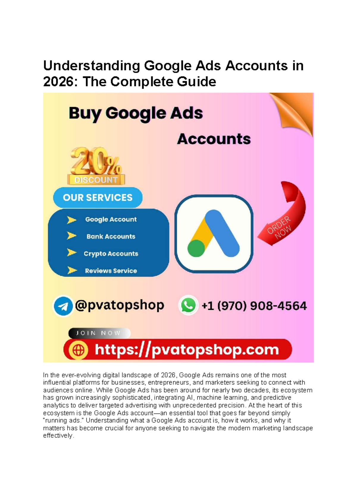 Understanding Google Ads Accounts in 2026: A Comprehensive Guide - Studocu