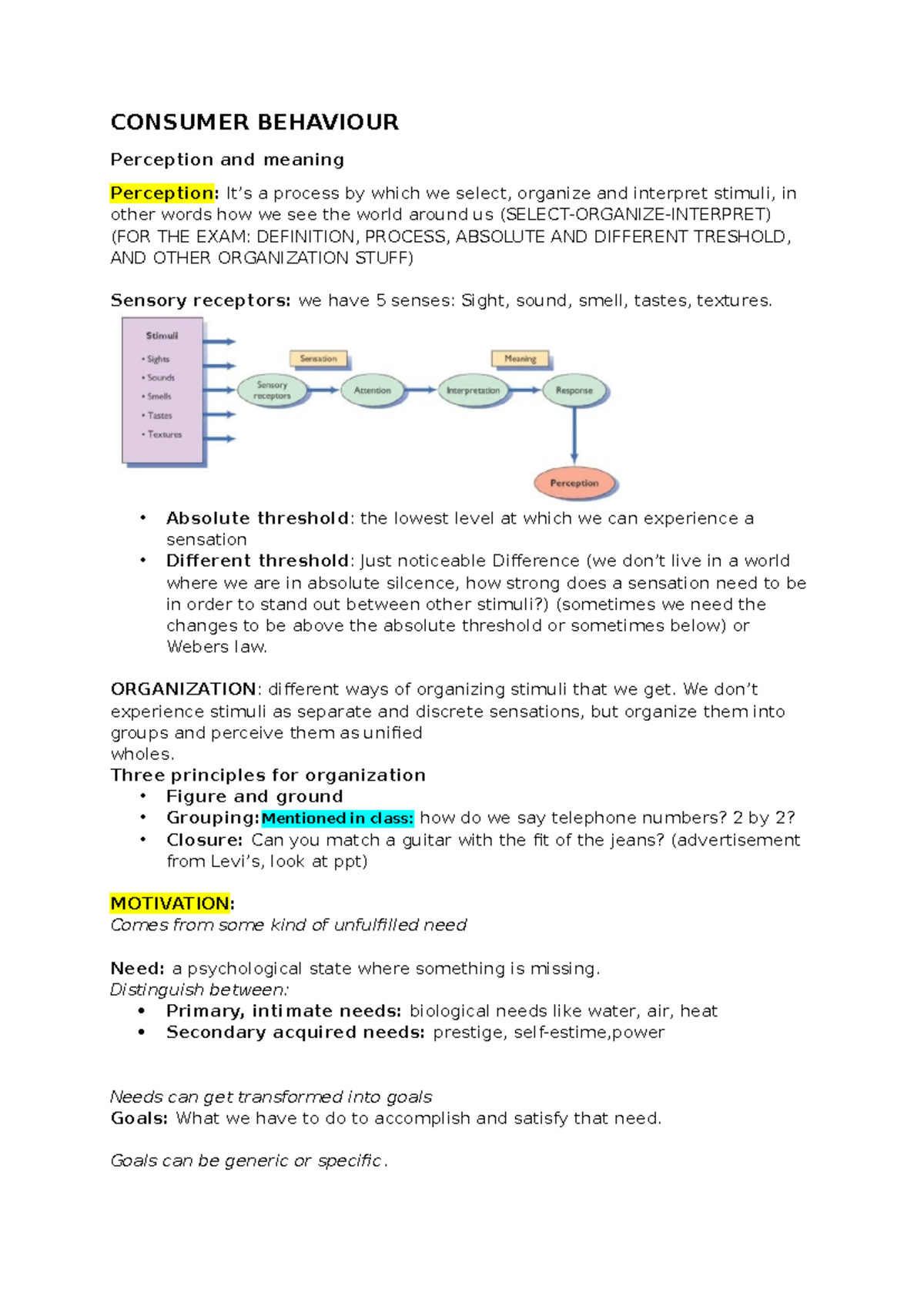 Consumer Behavior Exam Notes: Key Concepts and Strategies - Studocu