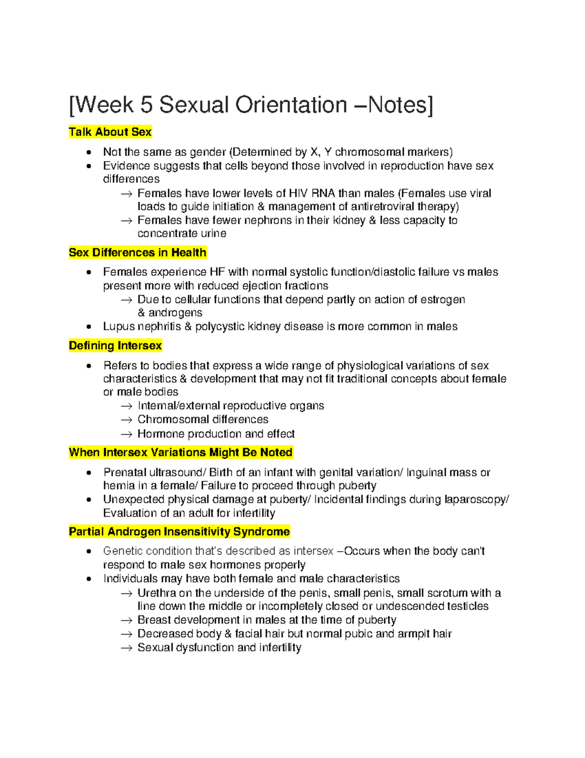 Week 5 -Sexual Orientation & Gender Identity Nursing - [Week 5 Sexual ...