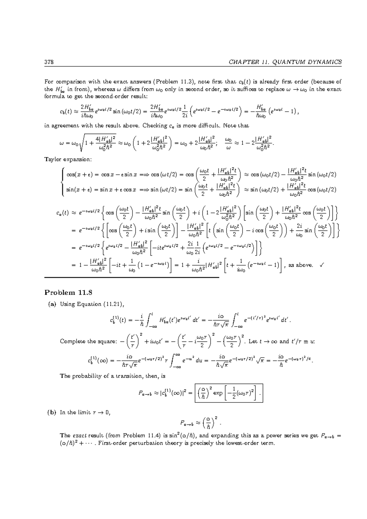 EP455 Study Material 378 - 378 CHAPTER 11. QUANTUM DYNAMICS For ...