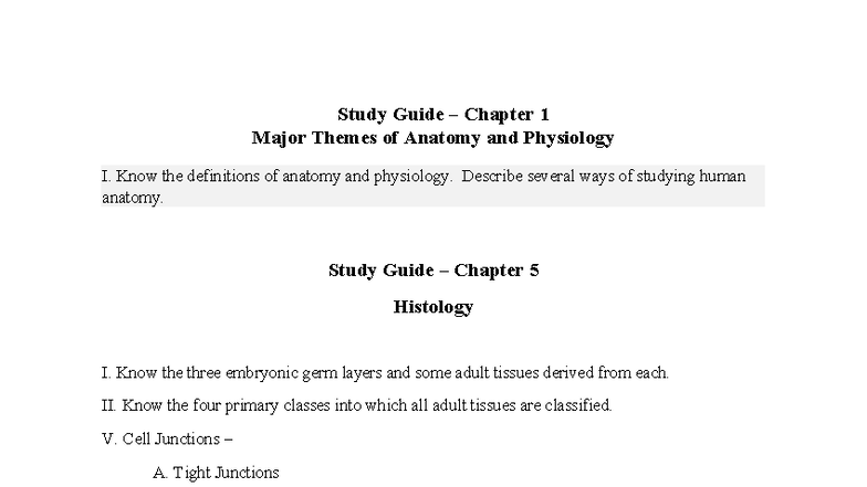 ANATOMY AND PHYSIOLOGY TEST 1 STUDY GUIDE visual data 6