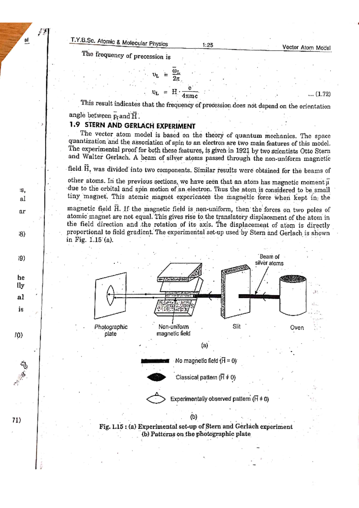 Unit 2 - Atomic & Molecular Physics: Vector Atom Model & Stern-Gerlach ...