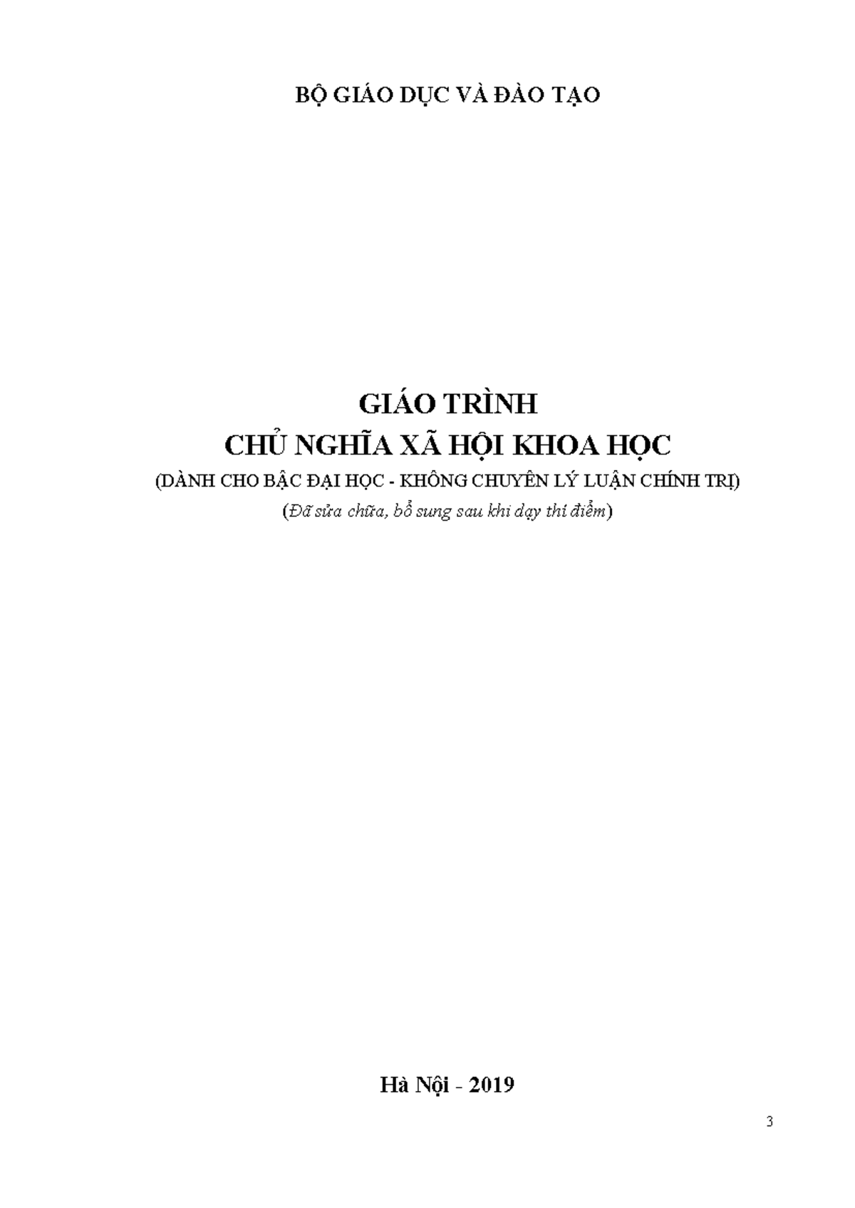 Giáo Trình Chủ Nghĩa Xã Hội Khoa Học - GIÁO TRÌNH CH I KHOA HC (DNH CHO ...